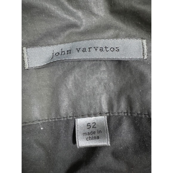 John Varvatos Star USA Dual-Placket Waxed Cotton Jacket Men's Moto EU 52 USA 42 - Picture 7 of 12